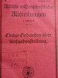 Sammelband Militär-Wissenschaftliche Mitteilungen, 1922: Befestigungen/Verbundene Waffen/Kampfmittel Flugzeug/Kavallerie und weitere Aufsätze.