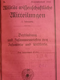 Sammelband Militär-Wissenschaftliche Mitteilungen, 1922: Befestigungen/Verbundene Waffen/Kampfmittel Flugzeug/Kavallerie und weitere Aufsätze.