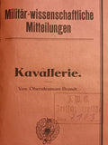 Sammelband Militär-Wissenschaftliche Mitteilungen, 1922: Befestigungen/Verbundene Waffen/Kampfmittel Flugzeug/Kavallerie und weitere Aufsätze.