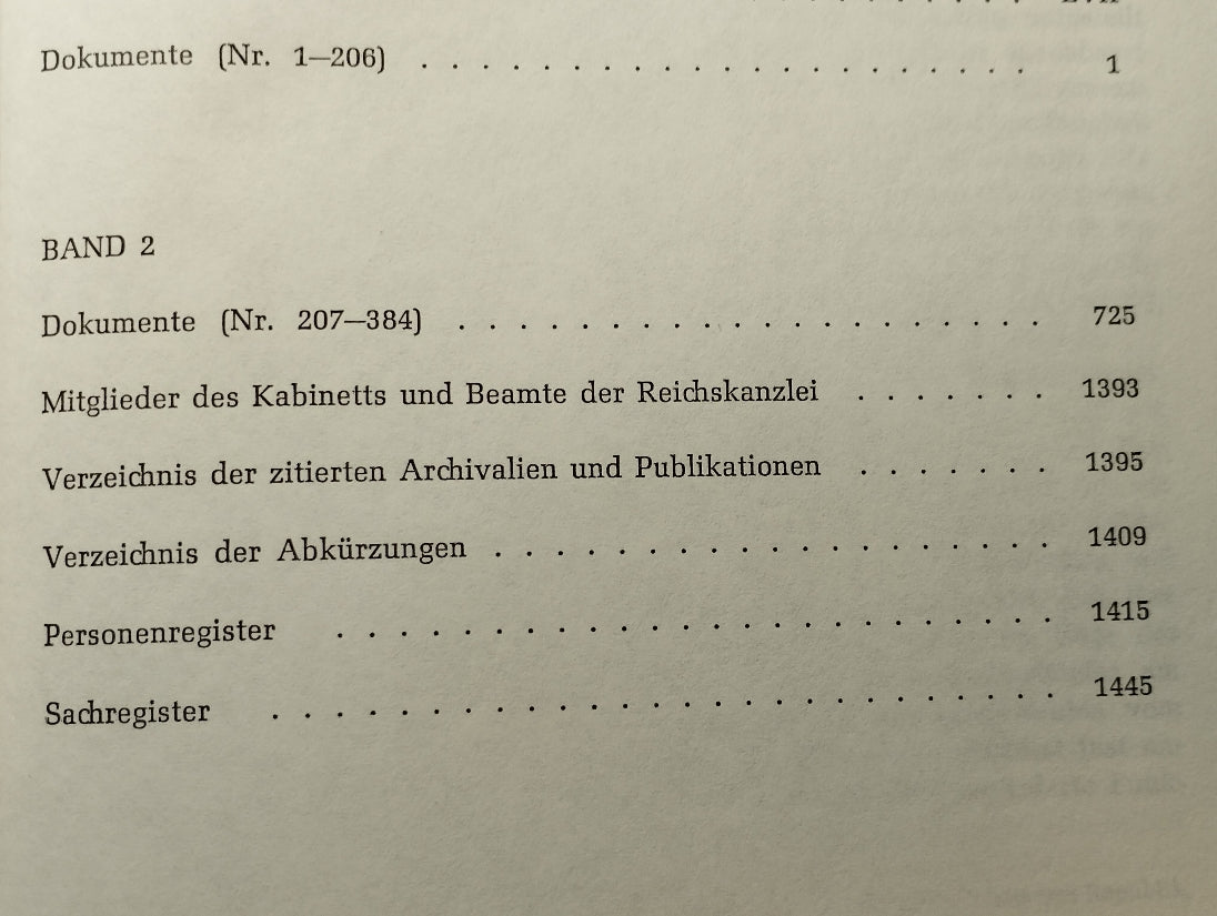 Akten Der Reichskanzlei. Die Regierung Hitler, Teil I: 1933-1934. - Ba ...