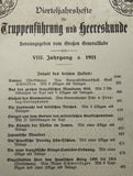 Quarterly Journal for Troop Command and Military Studies, Vol. 1911/ Issue 3 + Issue 4: Contents: Cannnae/ military motor vehicles/ Turks in Yemen/ War Medical Order/ Spanish War 1808-1814/ Army Cavalry/ Imperial and Royal Pack Animals and other articles