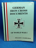 German Iron Cross Documents of World War I.
