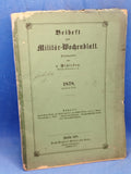 Beiheft zum Militär-Wochenblatt, 2.Heft, 1878. Aus dem Inhalt: Festung und Feldarmee/ Friedrich der Große und Fürst Leopold I. von Anhalt-Dessau.