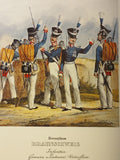 Herzogtum Braunschweig, nach altkolorierten Lithographien um 1840 aus der Sammlung Sämtliche Truppen von Europa.