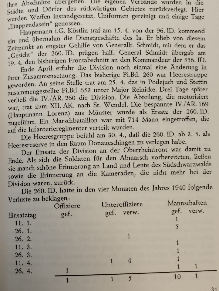 Geschichte der 260. Infanterie-Division 1939-1944. – Zeughaus Braun