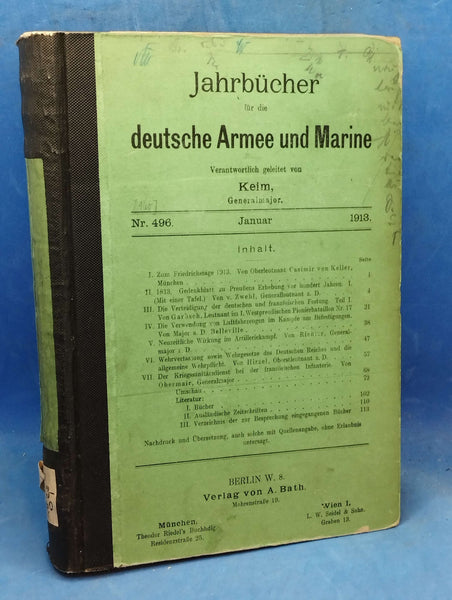 Jahrbücher für die deutsche Armee und Marine. Jahrgang 1913. Januar bis Juni.