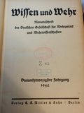 Wissen und Wehr. Monatsschrift der Deutschen Gesellschaft für Wehrpolitik. Kompletter Jahrgang 1942.