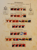 Das deutsche Bundesheer in charakteristischen Gruppen. 9 großformatige und handkolorierte Lithographien im Sammelband. Seltene Rarität!