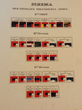 Das deutsche Bundesheer in charakteristischen Gruppen. 9 großformatige und handkolorierte Lithographien im Sammelband. Seltene Rarität!