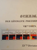 Das deutsche Bundesheer in charakteristischen Gruppen. 9 großformatige und handkolorierte Lithographien im Sammelband. Seltene Rarität!