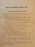 Deutsche Militärärztliche Zeitschrift des Jahres 1891. Kompletter Jahresband!