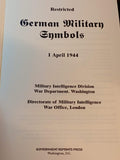 German Military Symbols: 1 April 1944. Reprint_!