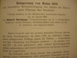 Yearbook of the Military Society of Munich. Year 1897/98. Contents: Siege of Mainz 1689/ Bagneux 1870/71/ Journey in Asia Minor.