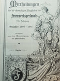 Mittheilungen für die ehemaligen Mitglieder des Feuerwerkspersonals Oktober 1900-1901. Seltenes Exemplar!
