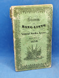 Stamm-und Rangliste der königlich Sächsischen Armee 1839. Seltene Rarität!