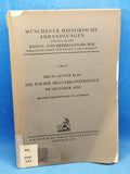 Die Wiener Militärkonferenzen im Oktober 1850. Mit 1 Übersichtskarte von Kurhessen.