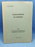 L.Dv. 772/1. Gasabwehrdienst im Luftschutz. Teil 1: Die Arbeiten in der Kampfstoff- und Hauptkampfstoffuntersuchungsstelle.