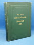 Hof- und Staatshandbuch des Königreichs Württemberg, Jahrgang 1914.