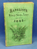 Rangliste der Königlich Sächsischen Armee für das Jahr 1865. Mit den Nachträgen 1 und 2.