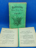 Rangliste der Königlich Sächsischen Armee für das Jahr 1865. Mit den Nachträgen 1 und 2.