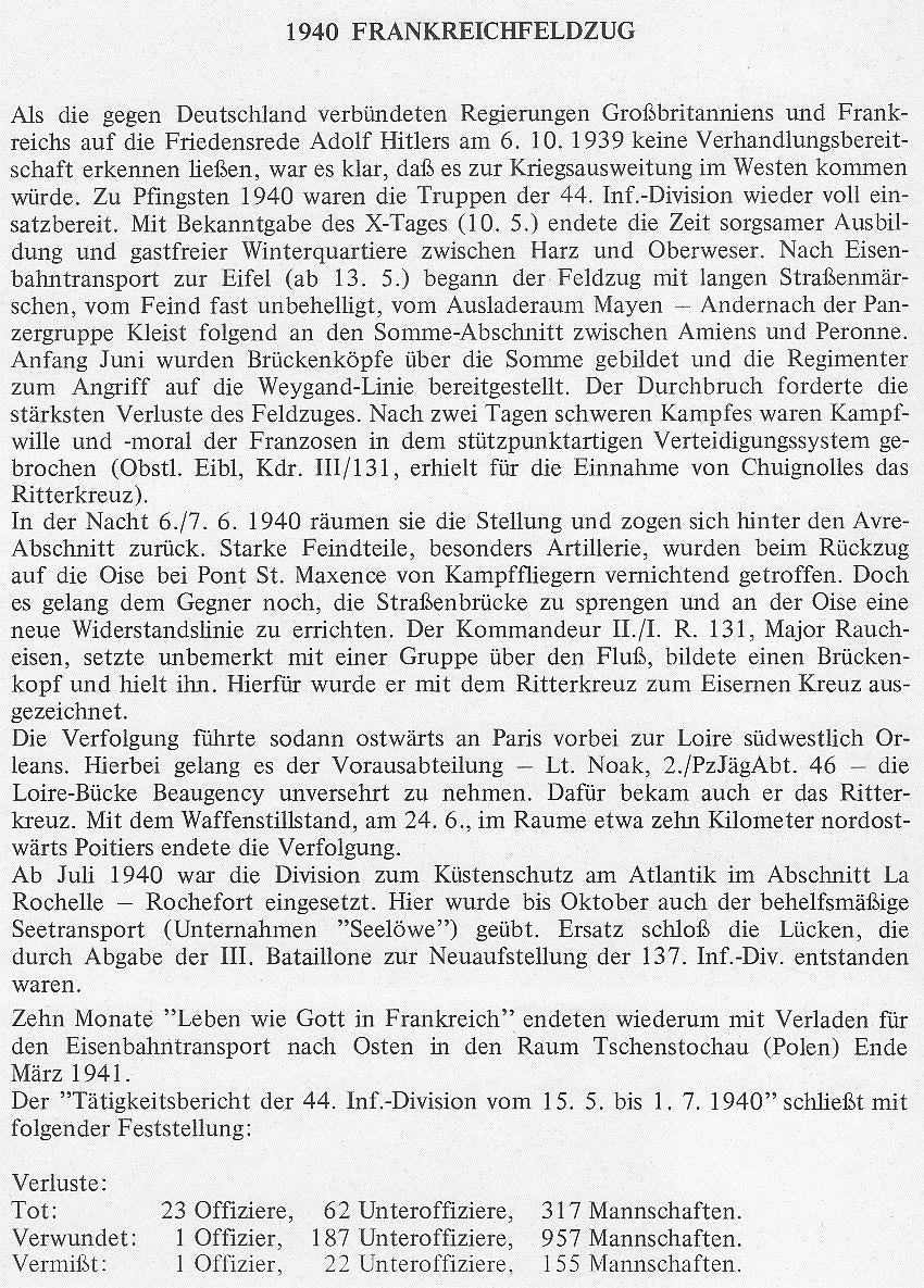 Die 44. InfanterieDivision. ReichsGrenadierDivision Hoch und Deuts