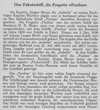 Die Reisen der Segelfregatten "Isabella" "Pauline" "Meta" und "Uhland" nach Nordamerika.
