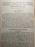 Military Scientific Reports 1932. 63rd year. One of the most comprehensive special source literature on the battles of the German/Austro-Hungarian troops in the mountain battles of the First World War