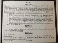 Armee-Verordnungsblatt, kompletter Jahrgang 1896. Offizielle und amtliche Mitteilungen des preußischen Kriegsministeriums zu Militärischen Fragen aller Art. Höchst informativ und sehr selten noch zu bekommen!!