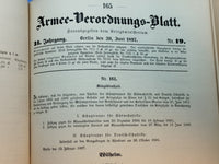 Armee-Verordnungsblatt, kompletter Jahrgang 1897. Offizielle und amtliche Mitteilungen des preußischen Kriegsministeriums zu Militärischen Fragen aller Art. Höchst informativ und sehr selten noch zu bekommen!!