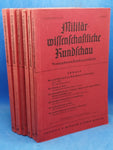 Militärwissenschaftliche Rundschau. Kompletter Jahrgang 1937 in den 6 Einzelheften.