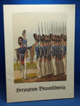 Herzogtum Braunschweig, nach altkolorierten Lithographien um 1840 aus der Sammlung Sämtliche Truppen von Europa.