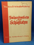 Freihandversuche zur Schießlehre.