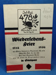 Wiedersehensfeier des Württ. Infanterie-Regiments Nr. 478 (Brig.-Ers.-Batl 51,52,53) am 15. und 16. September 1934 in Stuttgart.