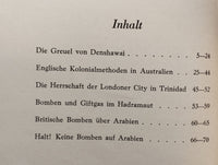 Die Greuel von Denshawai und andere britische Greuel.