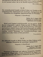 Deutsche Gesandtschaftsberichte zum Kriegsausbruch 1914