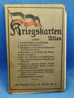 Kriegs-Atlas über sämtliche Kriegsschauplätze.Kriegs-Jahrgang 1916. Insgesamt 10 großformatige, eingebundene farbige Faltkarten