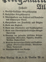 Kriegs-Atlas über sämtliche Kriegsschauplätze.Kriegs-Jahrgang 1916. Insgesamt 10 großformatige, eingebundene farbige Faltkarten