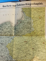Kriegs-Atlas über sämtliche Kriegsschauplätze.Kriegs-Jahrgang 1916. Insgesamt 10 großformatige, eingebundene farbige Faltkarten