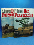 Der Panzerkrieg. Die wichtigsten Panzeroperationen des zweiten Weltkrieges in Europa und Afrika. Bd. I: Vorstoß und Rückzug der deutschen Panzerverbände. Bd. II: Der Zusammenbruch des Dritten Reiches. 2 Bände,komplett!