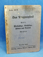 H. Dv. 11/1. Das Truppenpferd. Heft 1: Pferdpflege, Stallpflege, Füttern und Tränken.