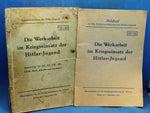 Die Werkarbeit im Kriegseinsatz der Hitler-Jugend. Anweisung für DJ., HJ., JM., MB., BDM.-Werk "Glaube und Schönheit". Mit dem sehr seltenen Bildteil.