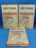 Isonzo 1915 / 1916 / 1917. 3 Bände im Sammelschuber. Selten!