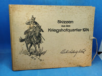 Skizzen aus dem Kriegshofquartier 1914.