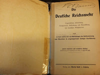 The German Reichswehr. Organization, introduction, units, clothing and equipment of the German Reich Army. Rare original edition!