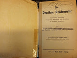 The German Reichswehr. Organization, introduction, units, clothing and equipment of the German Reich Army. Rare original edition!