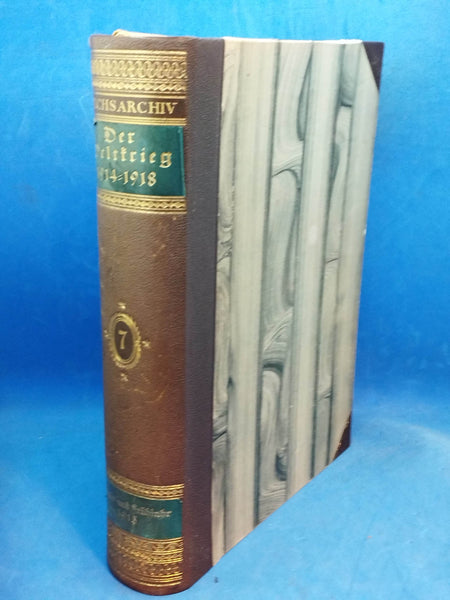 The World War 1914 to 1918. Military operations on land. Seventh volume: The operations of 1915. The events in winter and spring.; - edited in the Reich Archives - 