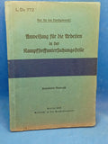 L.Dv. 772. Anweisung für die Arbeiten in der Kampfstoffuntersuchungsstelle