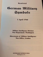German Military Symbols: 1 April 1944. Reprint_!
