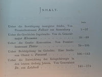 Yearbook of the Munich Military Society 1879/81. Contents: History of Ingolstadt/Commands in Combat/Military Surgery, etc. 
