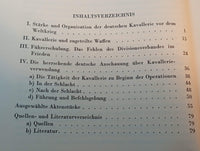 Die operative Verwendung der deutschen Kavallerie im Weltkrieg 1914-18. Teil  I: Friedensvorbereitung